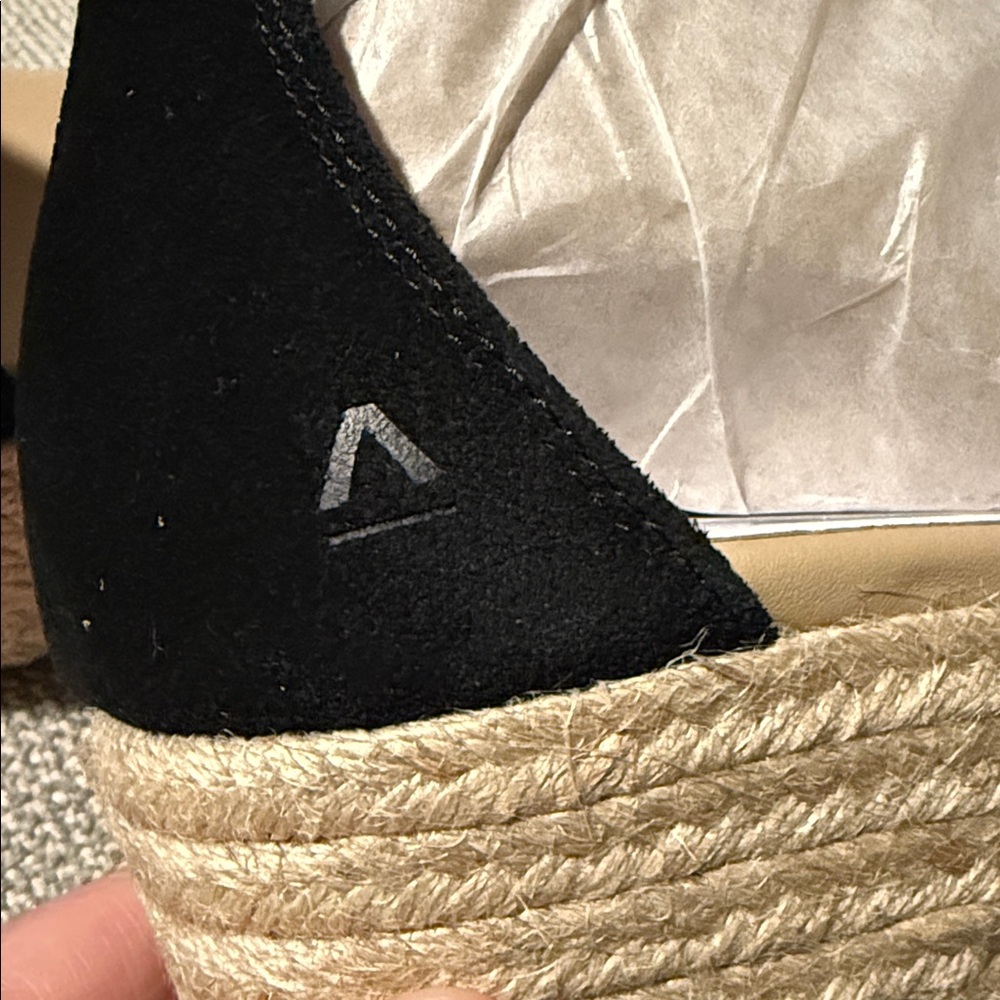 Abeo New Riviera Ankle 9.5 Black Wedge Sandals - Picture 6 of 7